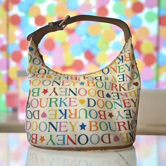 Dooney & Bourke RAINBOW Y2K Bag With Pink Heart Charm - Picture 4 of 16